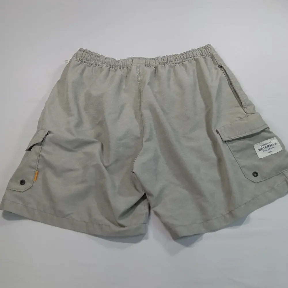 Quiksilver Waterman Swim Trunks • Gray • Size Medium • Great Condition